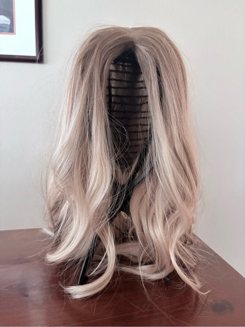 Long Wavy-Natural Blonde-HD Lace-Pre-Plucked-Water Wave-Heat Resistant Wig